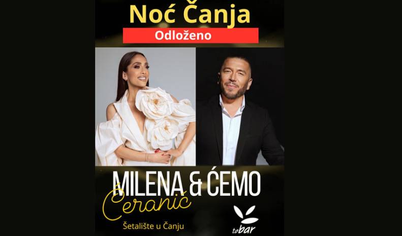 Odlaže se manifestacije “Noć Čanja” 